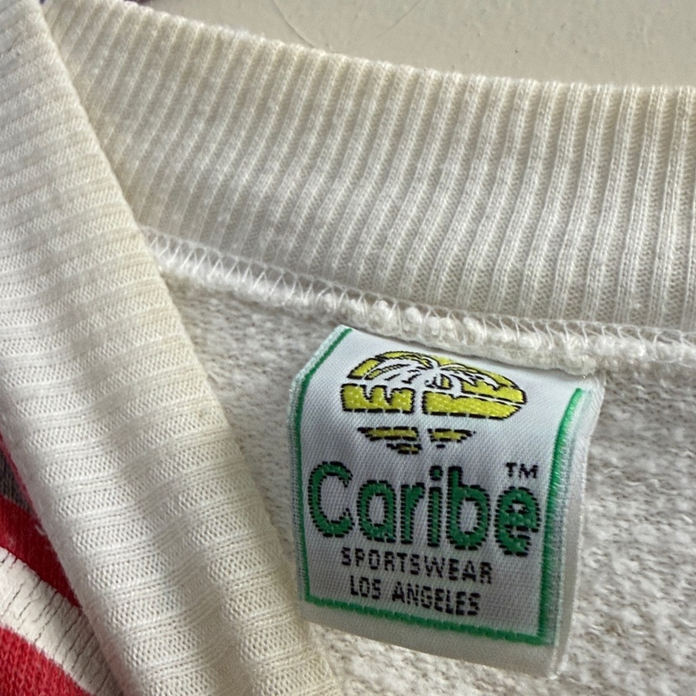 Global Flag Print Crewneck Sweater - White - Picture 4 of 6